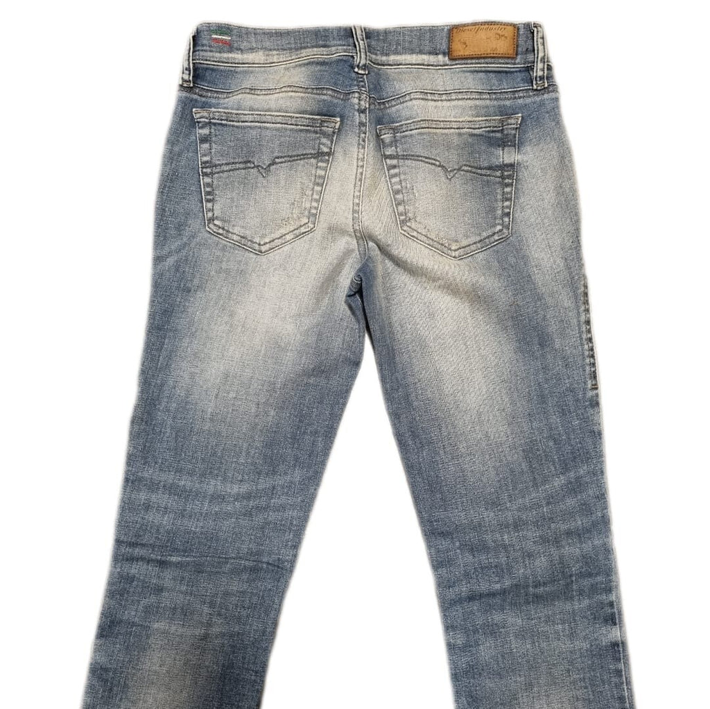 DIESEL Damen Jeans Grupee W25 L30 Blau Super Slim Skinny Low Waist Made in Italy