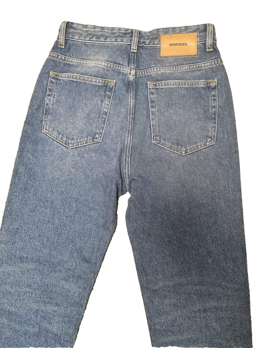 DIESEL Damen Jeans D-Eiselle W26 L32 Blau High Waist Regular Fit Made in Italy