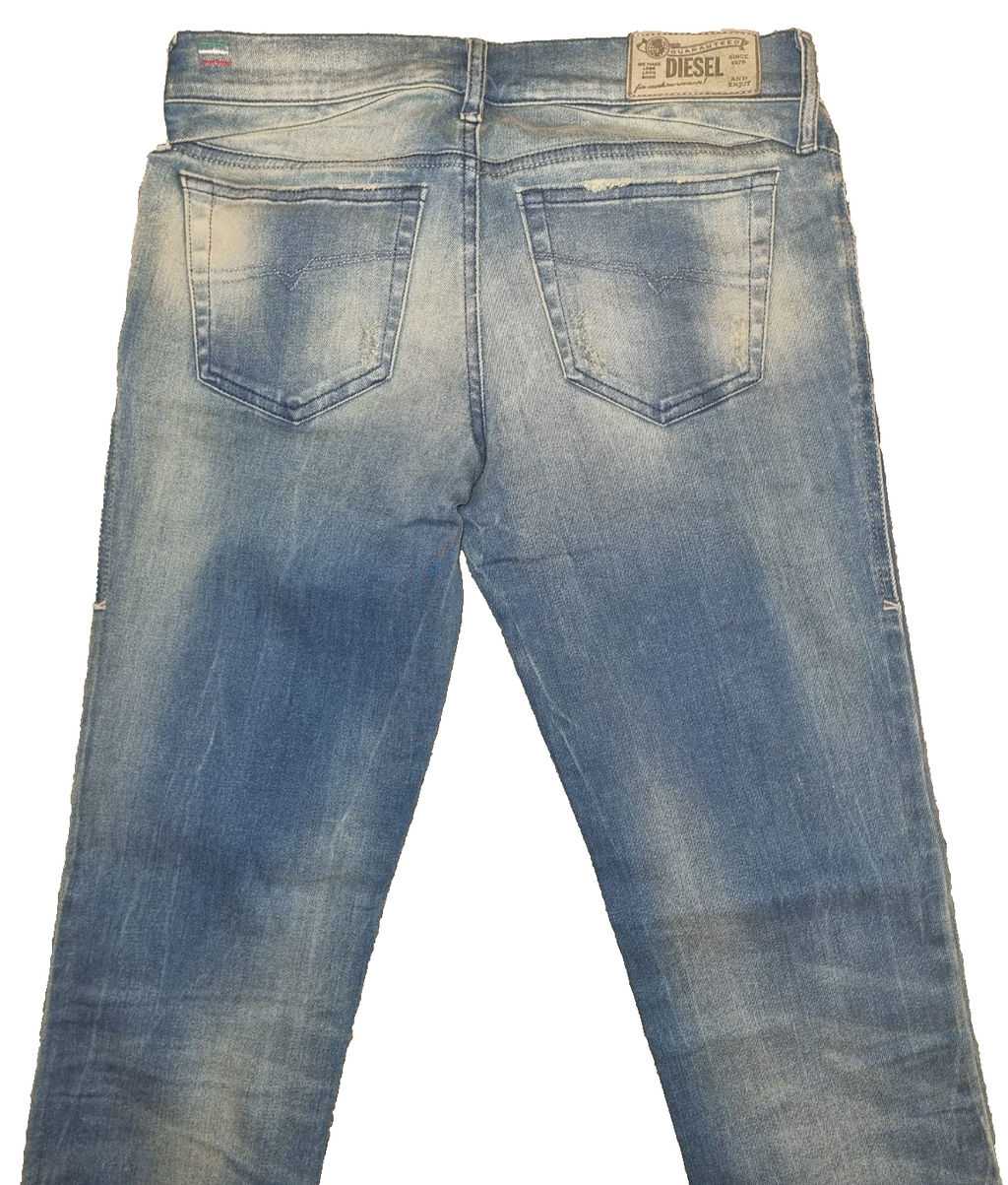 DIESEL Damen Jeans Getlegg W28 L32 Blau Slim Skinny Low Waist 00CSDN 0821U M6