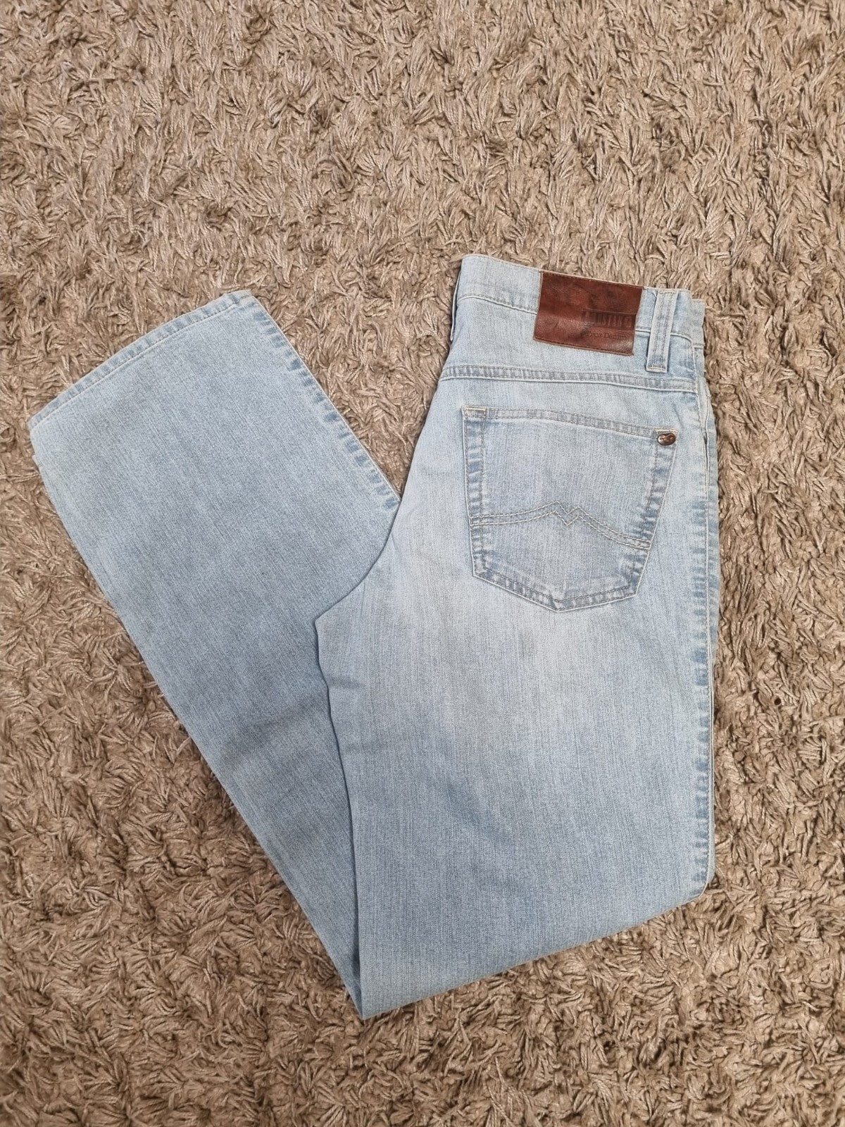 MUSTANG Herren Jeans Tramper W33 L34 Slim Medium Straight Hellblau BR3E3