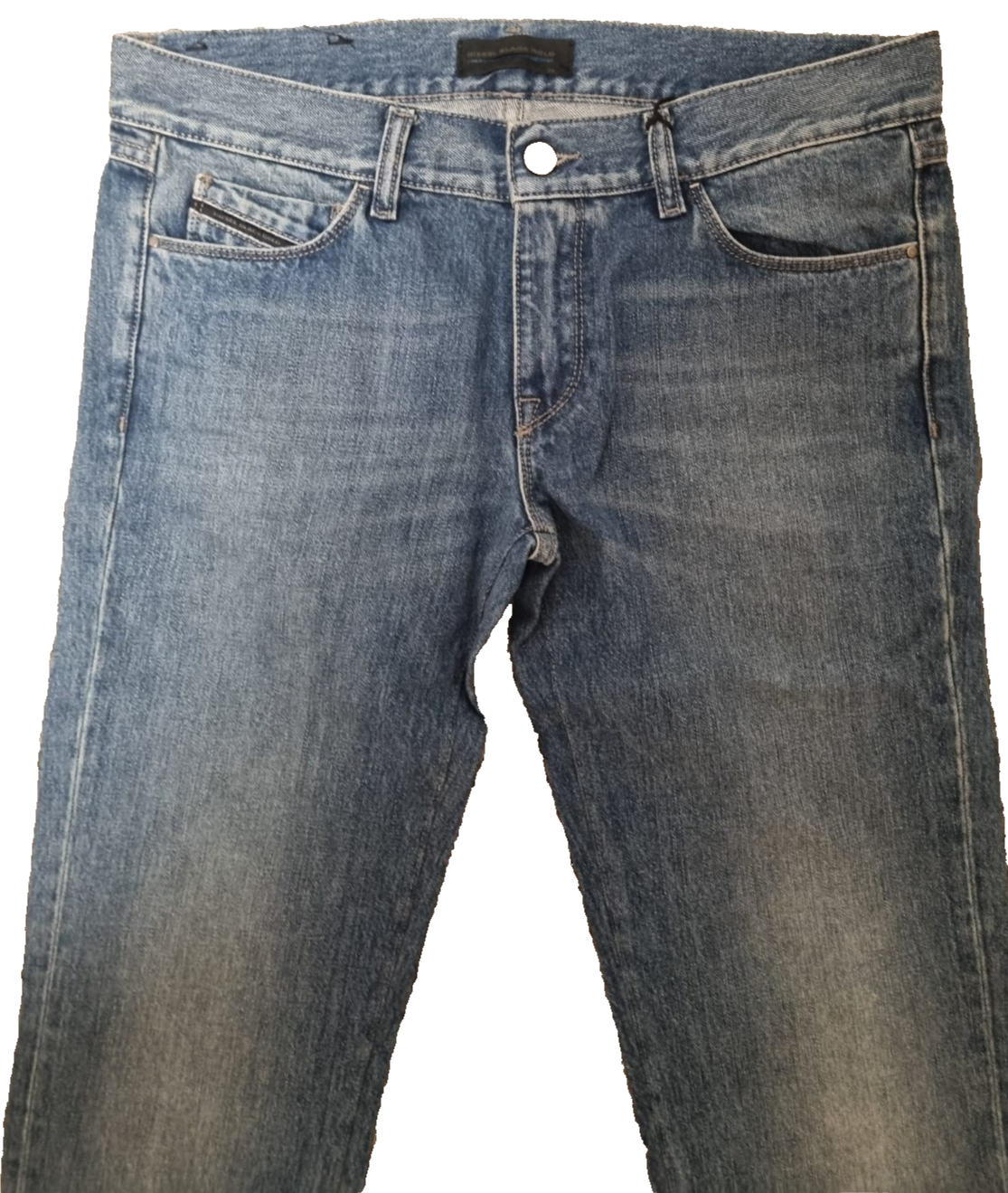 DIESEL Black Gold Damen Jeans Papryl-A Straight Fit Blau W33 L30 Made Italy M1