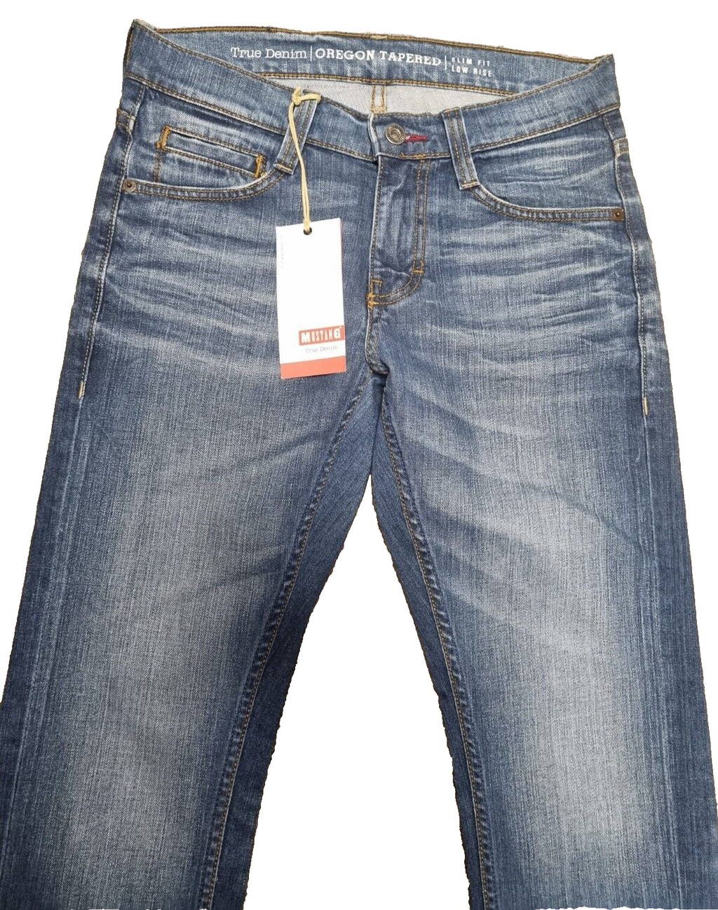 MUSTANG Herren Jeans Oregon Tapered W28 L30 Blau | Slim Low Tapered BR1C3