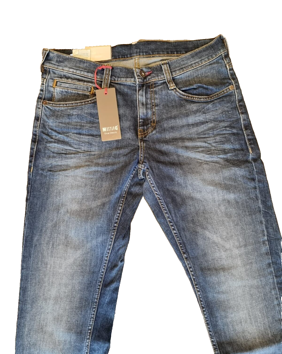 MUSTANG Herren Jeans Oregon Tapered W32 L32 Blau Slim Fit Low Rise