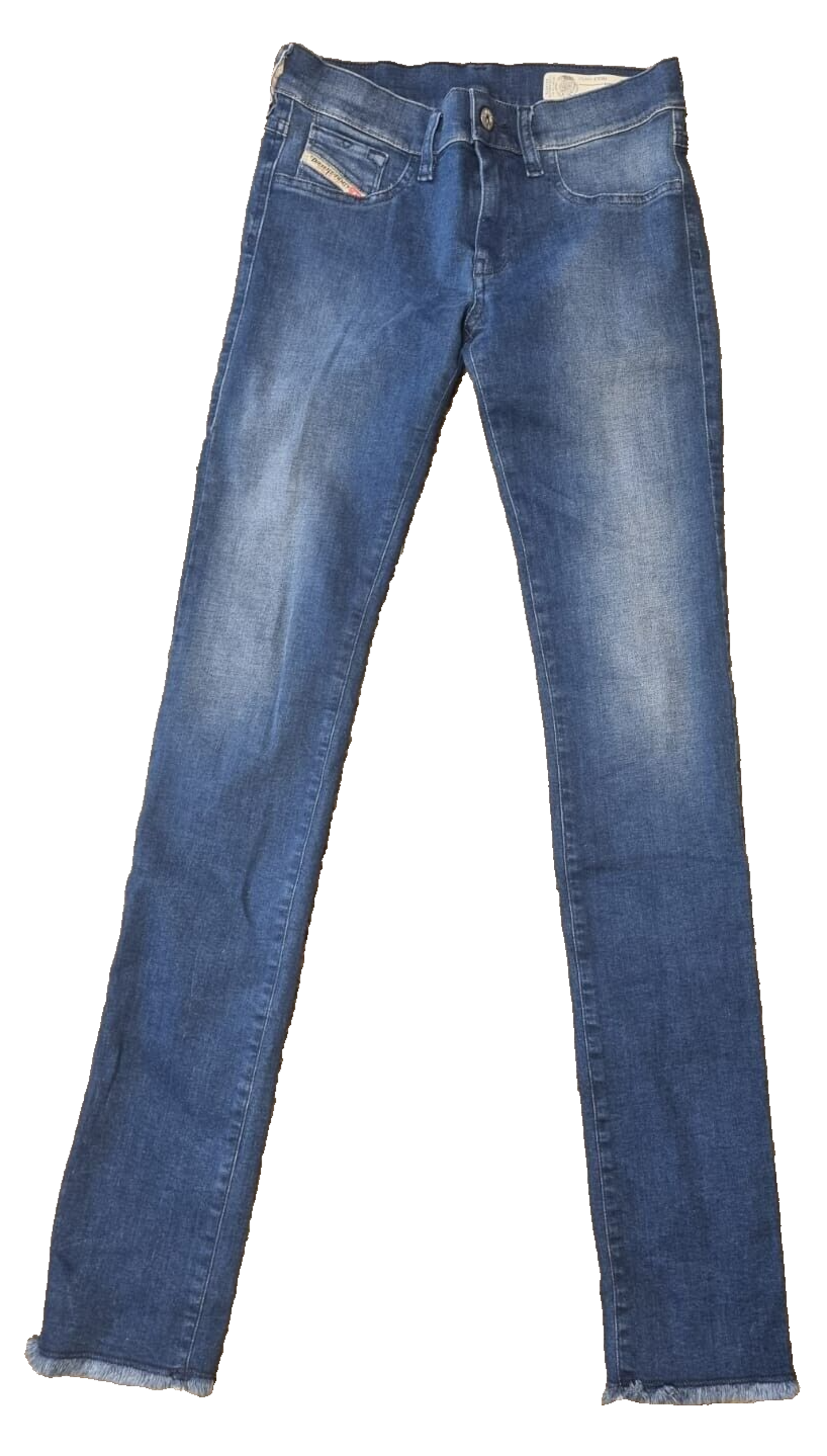 DIESEL Damen Jeans Livier W26 – Super Slim Jegging – Low Waist – Blau BR3E1