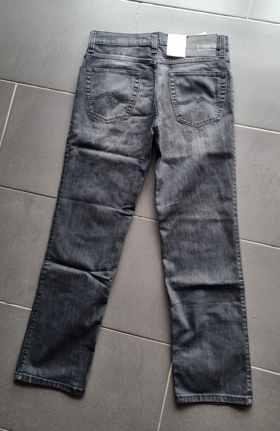 MUSTANG Herren Jeans Oklahoma Slim Fit Grau W33 L30 1004251 Staight LEG BR1E2