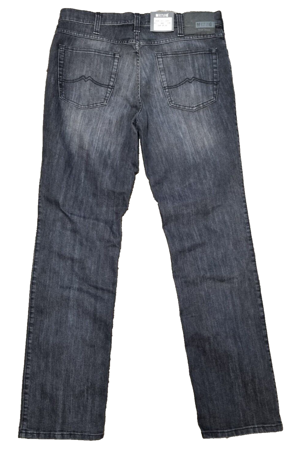 MUSTANG Oklahoma Slim Herren Jeans W36 L32 Schwarz Straight Fit BR3E3