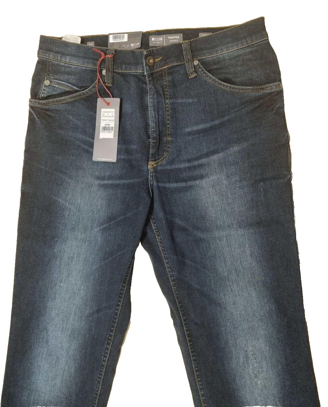 MUSTANG Herren Jeans Tramper Tapered W34/L30 Slim Medium Tapered - Blau Denim D6