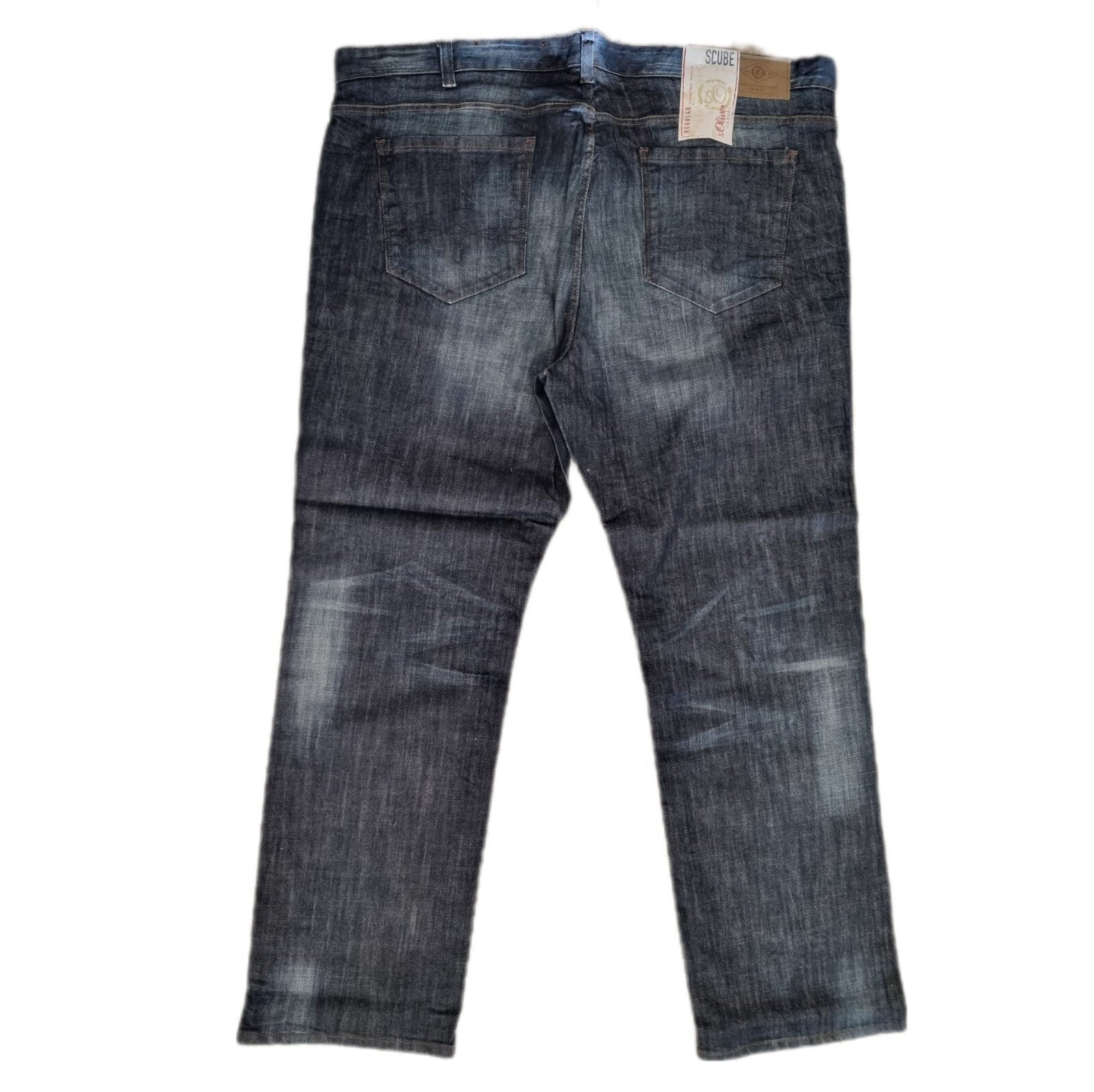 S.Oliver Herren Jeanshose Scube dnkl. Blau Regular - Straight Übergröße W48 L34