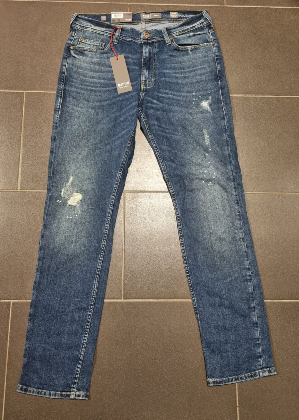 MUSTANG Herren Jeans Vegas Slim Fit W30 W32 W33 W34 W36 W38 Blau - Medium Slim