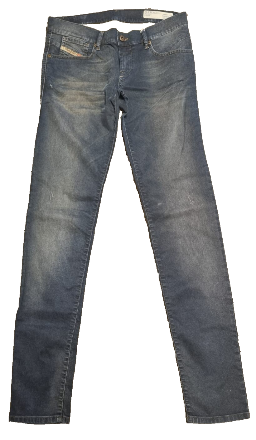 DIESEL Damen Jeans GETLEGG Slim Skinny Low Waist Grau 00CSDP0607Y W28 L34