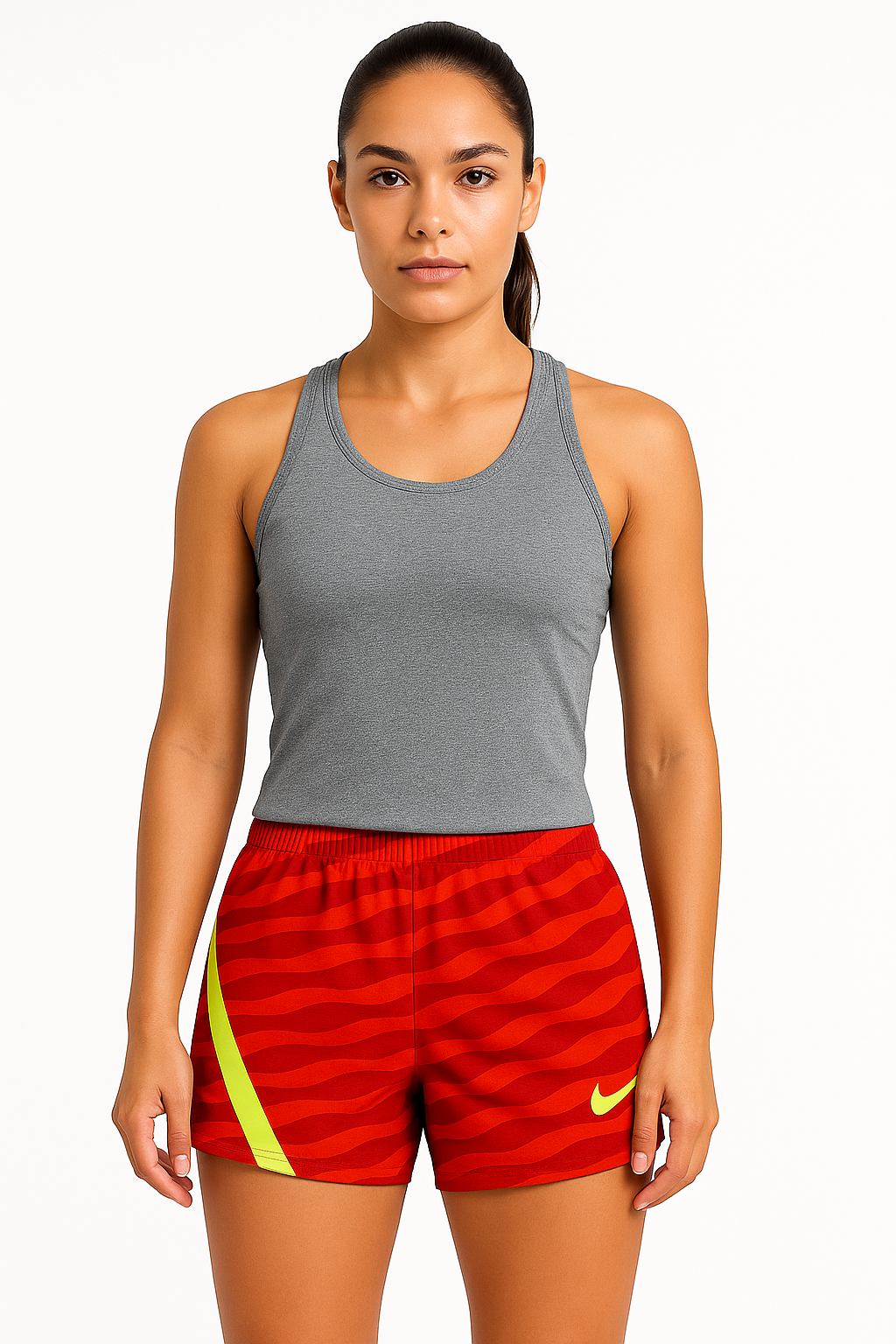 Nike Damen Shorts CW6095-635 Rot | Dri-FIT Fitness Lauf Sporthose XS–L