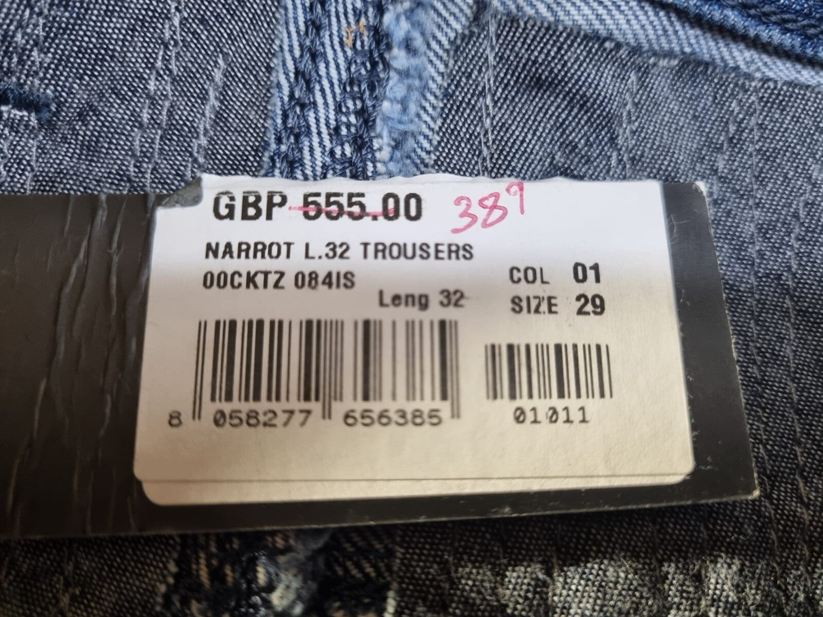 DIESEL Herren Jeans Narrot W29 L32 Limited Edition 172/978 Carrot Made in Italy