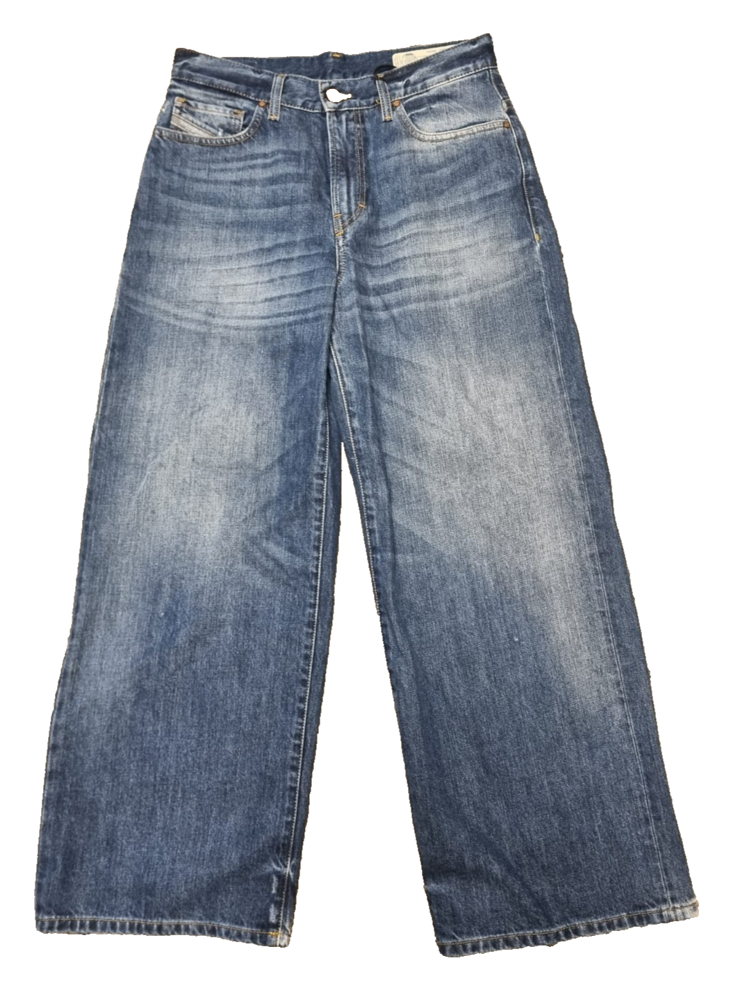 DIESEL Damen Jeans Widee High Waist Regular Straight Blau W28 L30 Stretch