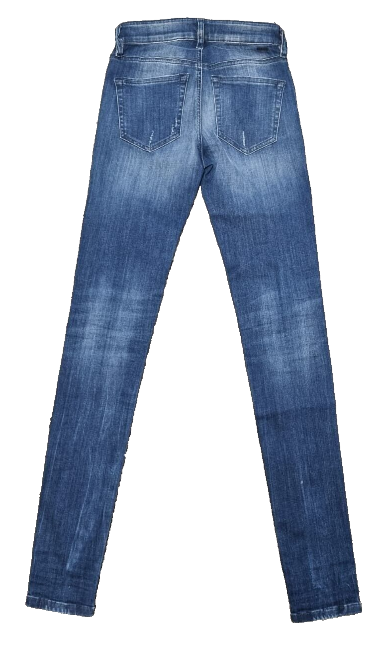 DIESEL Damen Jeans SLANDY – Super Slim Skinny Regular Waist – W24 L32 – Blau T15