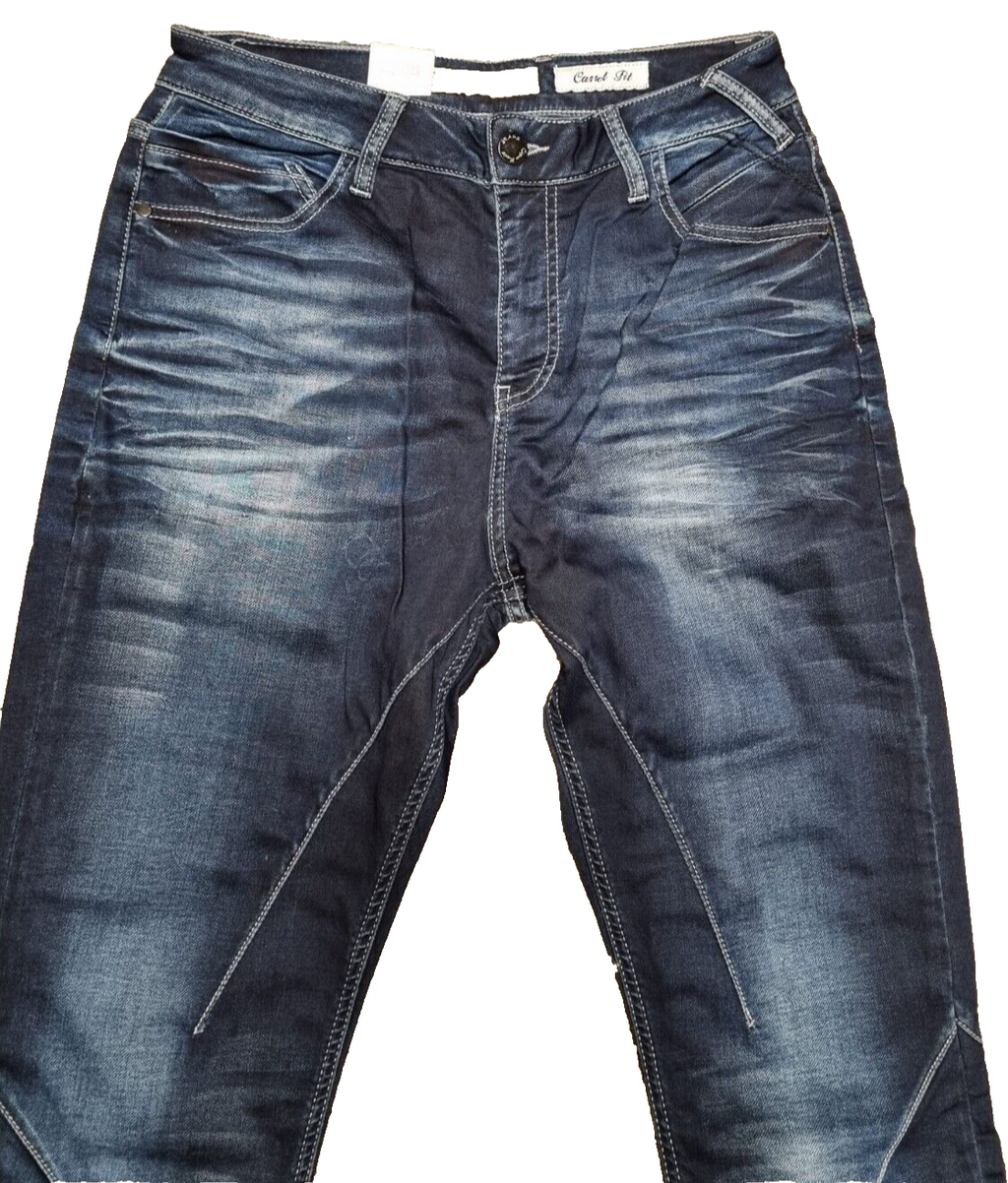 CIPO & BAXX Herren Jeans C44005 | Carrot Fit | Dunkelblau | W31 L32 Denim BR1C1