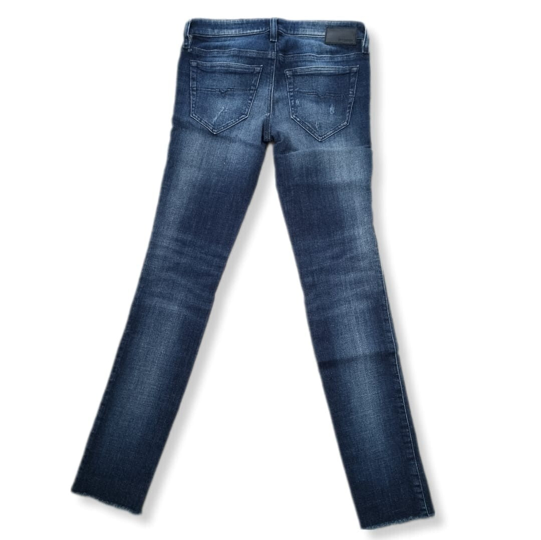 DIESEL Damen Jeans Skinzee-Low Super Slim Skinny Low Waist Blau 0671V - W27 L30