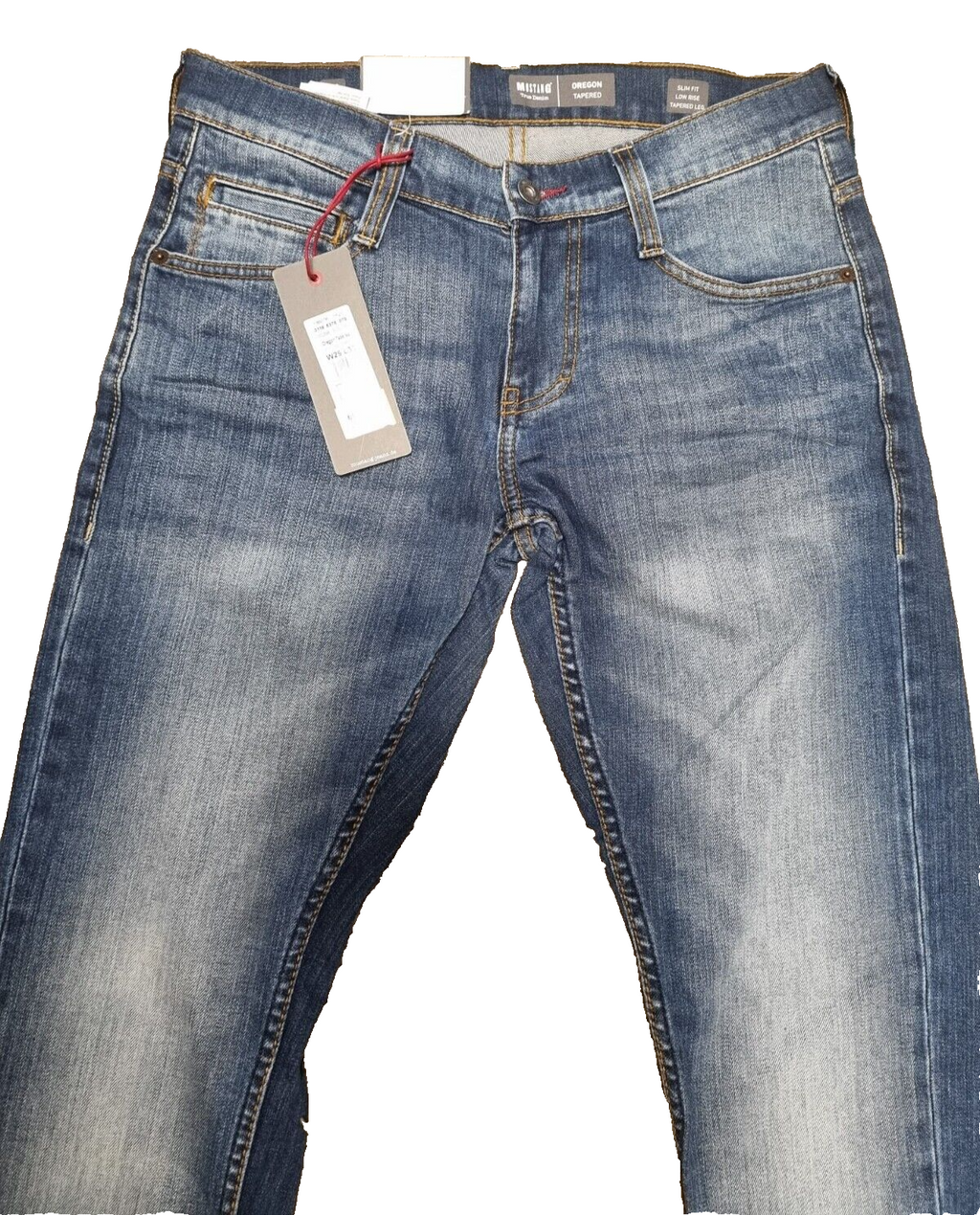 MUSTANG Herren Jeans Oregon Tapered W29 L32 Blau | Slim Low Tapered BR1C3