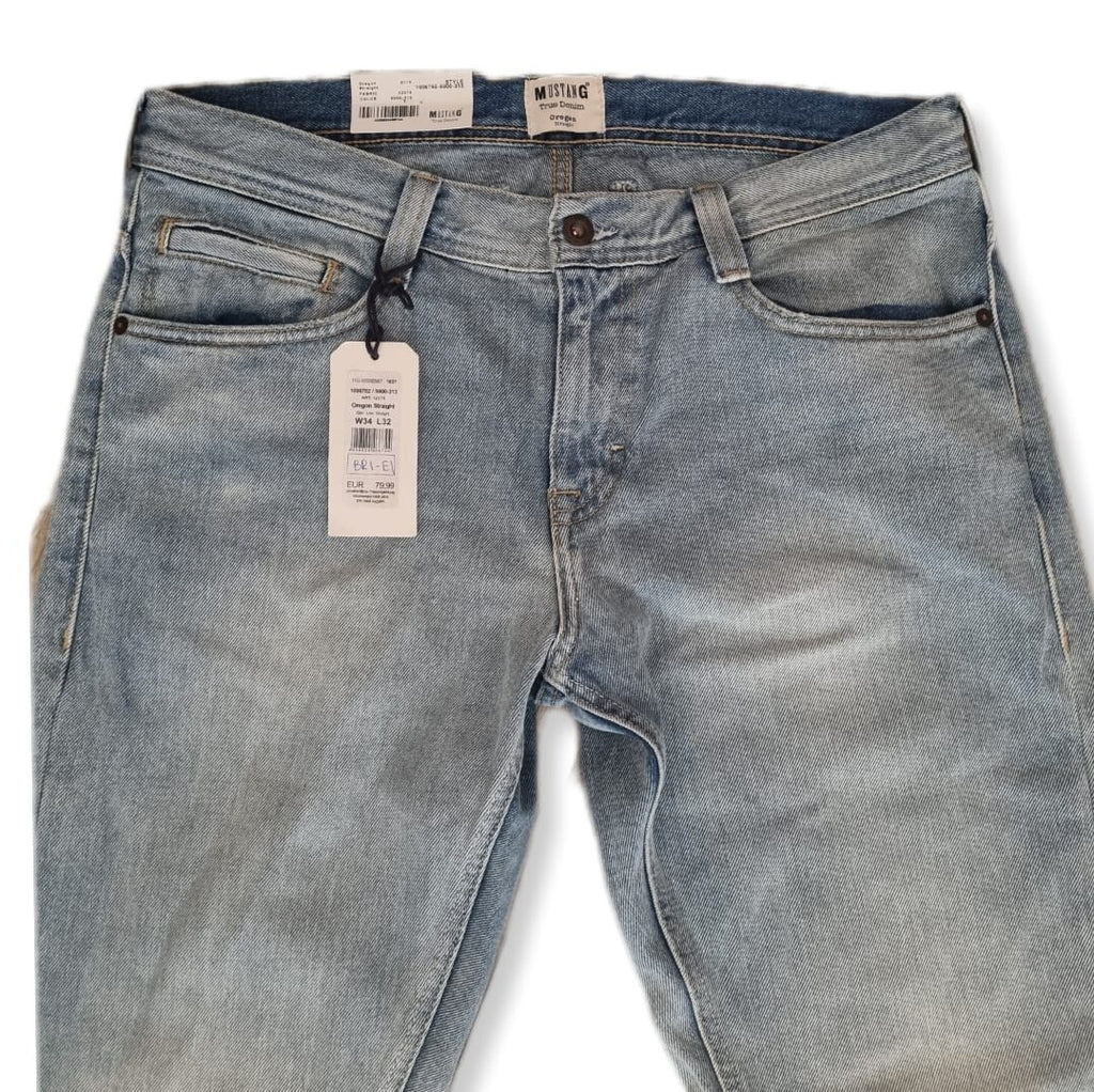 MUSTANG Herren Jeans Oregon Slim Low Straight W34 L32 Blau Mod 1006782