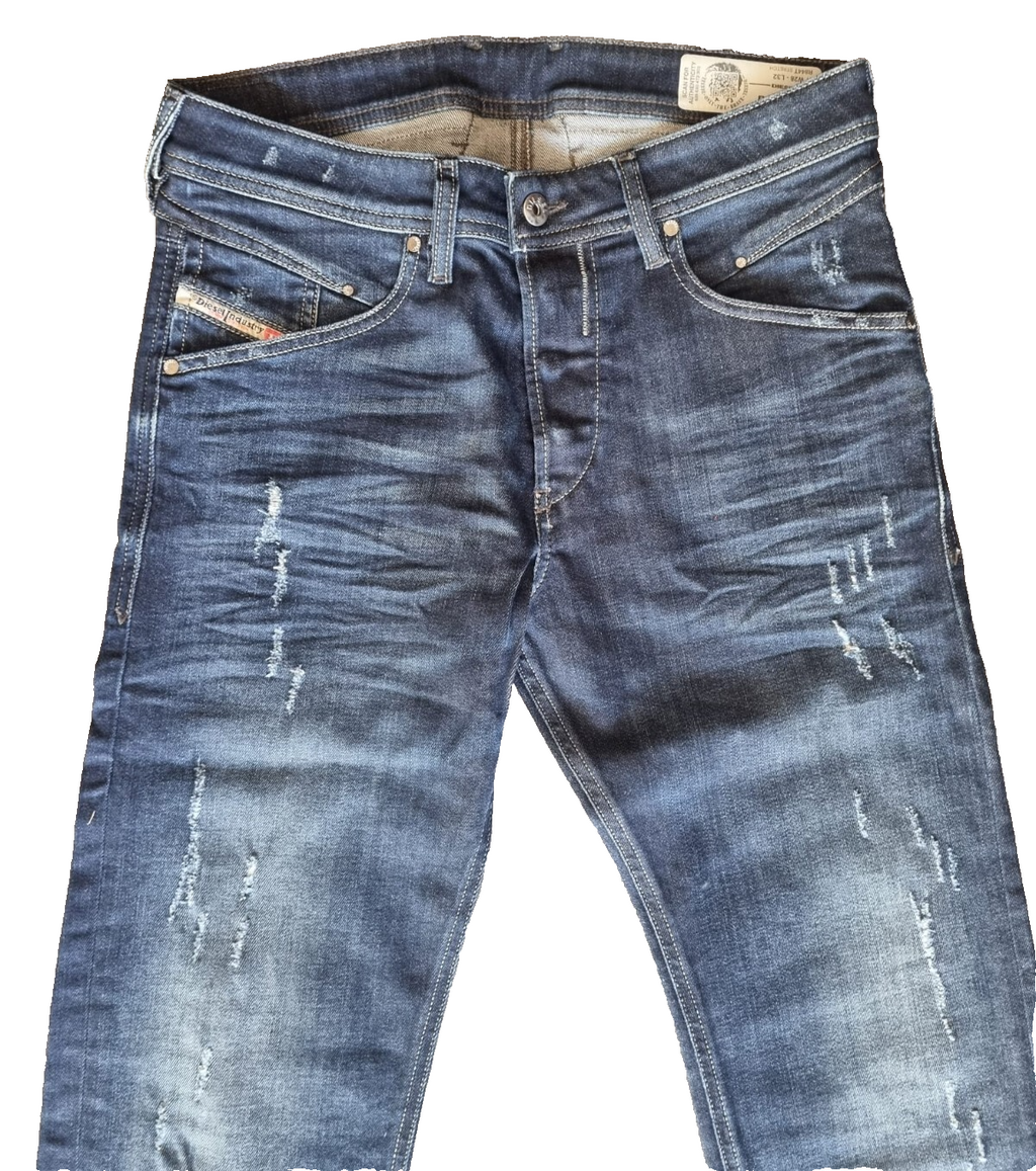 Diesel BELTHER-R Herren Jeans W28 L32 Regular Slim Tapered 00SWI1 R844T SLR7B3