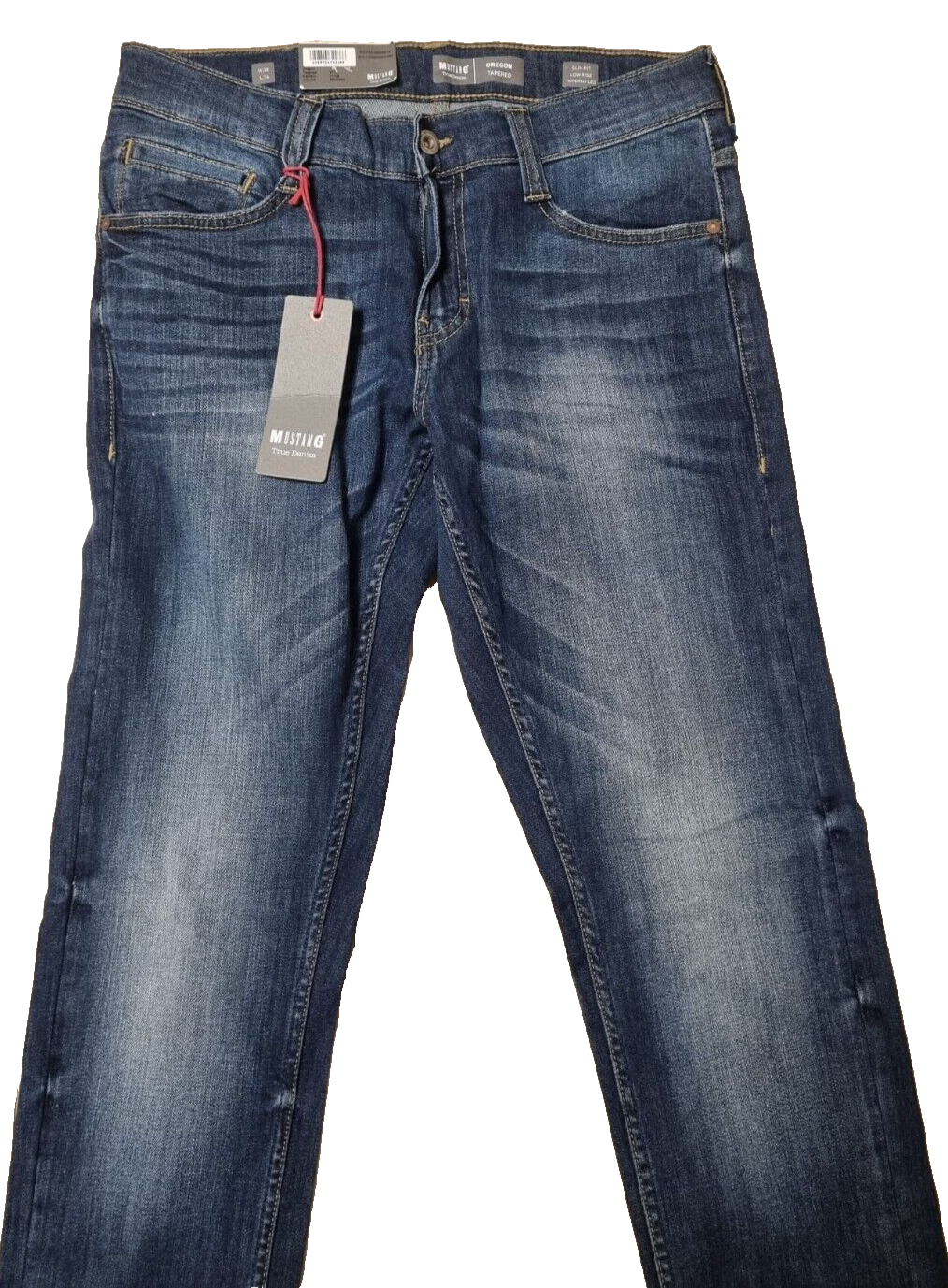 MUSTANG Herren Jeans Oregon Tapered Blau | Slim Low Tapered | W30 L34 BR1C1