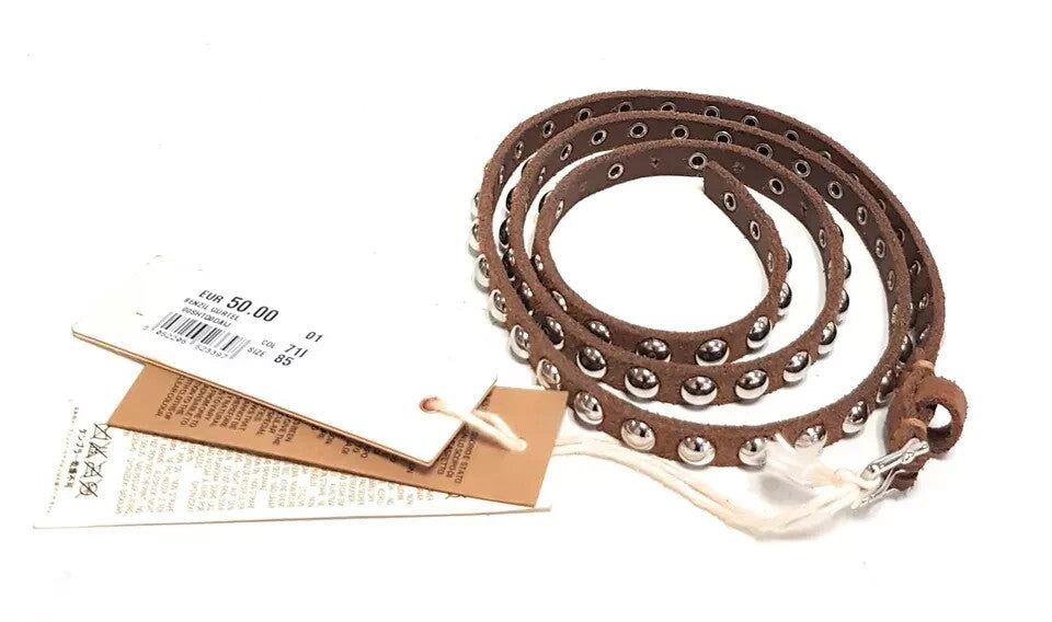DIESEL Damen Leder Gürtel BENZIL 85cm mit Nieten Applikation #54 Geschenkidee