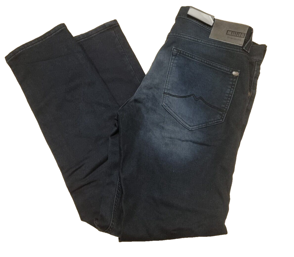 Mustang Herren Jeans Oregon Tapered K W32 L32 Slim Fit Low Rise - Dunkel Blau D4