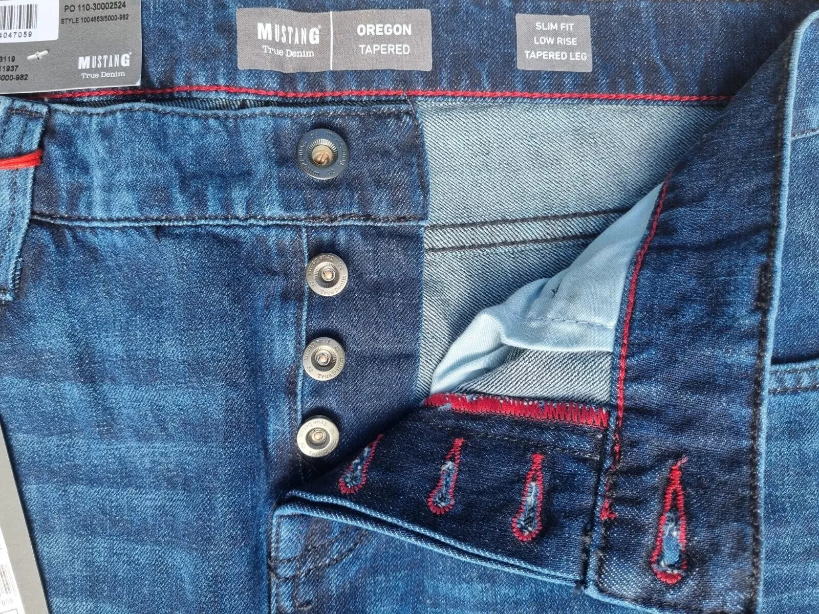 MUSTANG Herren Jeans Oregon Tapered - Modell 1004663 Slim Low Tapered Jeanshose