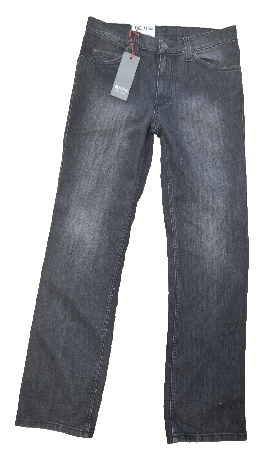 MUSTANG Oklahoma Slim Herren Jeans W31 L30 Schwarz Straight Fit BR3E3