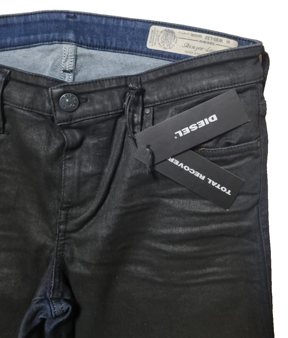 DIESEL Damen Jeans Skinzee-Low-Zip W30 L32 Super Slim Skinny Low Waist Black K4