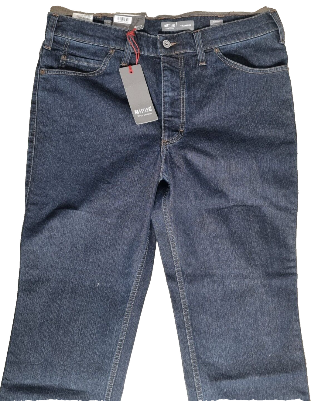 MUSTANG Herren Jeans Traper W38 L30 Blau | Slim Medium Straight BR1C3