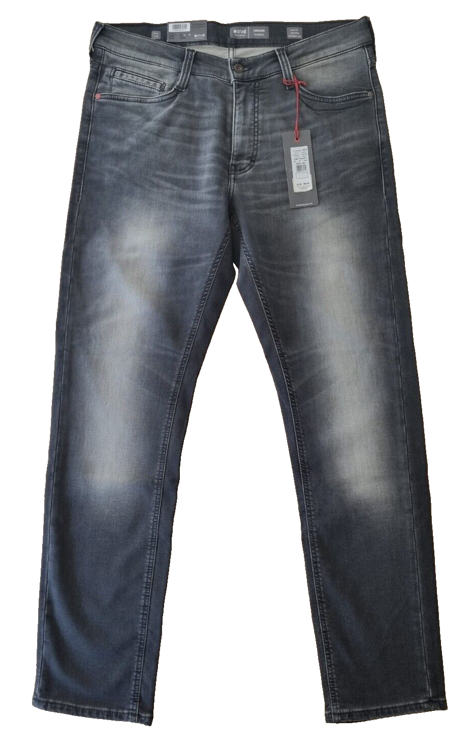 MUSTANG Herren Jeans Oregon Tapered K W34 L32 Grau | Slim-Fit, Niedrige Waist E5