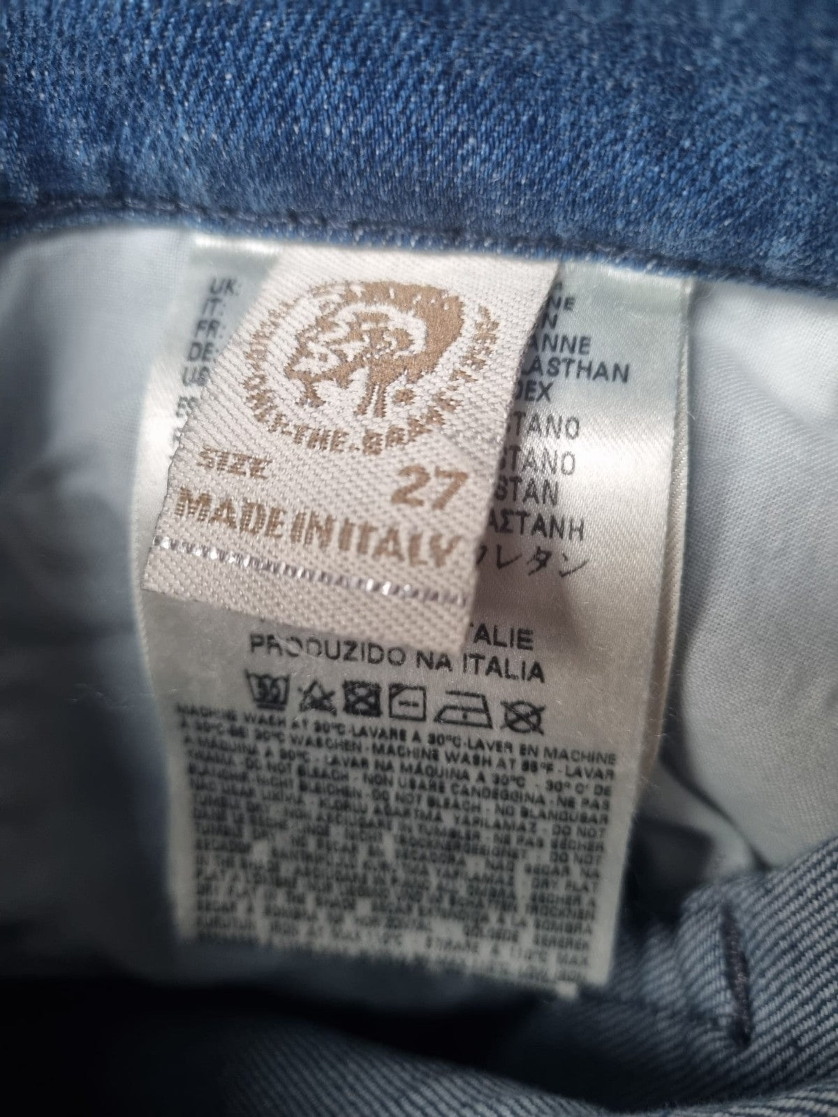 DIESEL Damen Jeans Belthy-Ankle W27 L32 Blau 00SUKI 084GQ Slim Straight