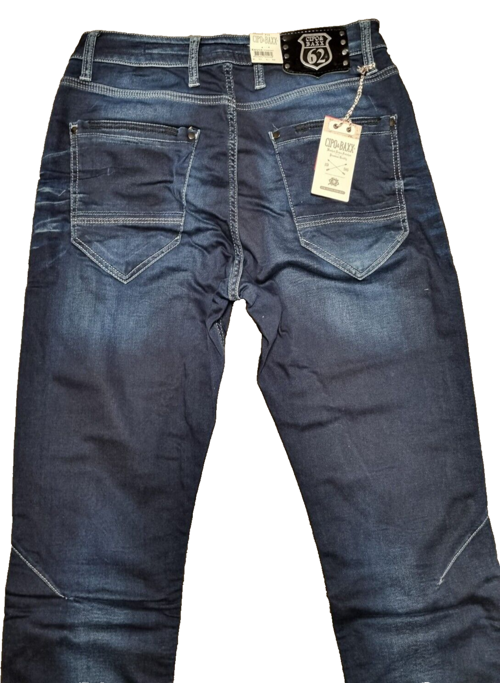 CIPO & BAXX Herren Jeans C44005 | Carrot Fit | Dunkelblau | W31 L32 Denim BR1C1