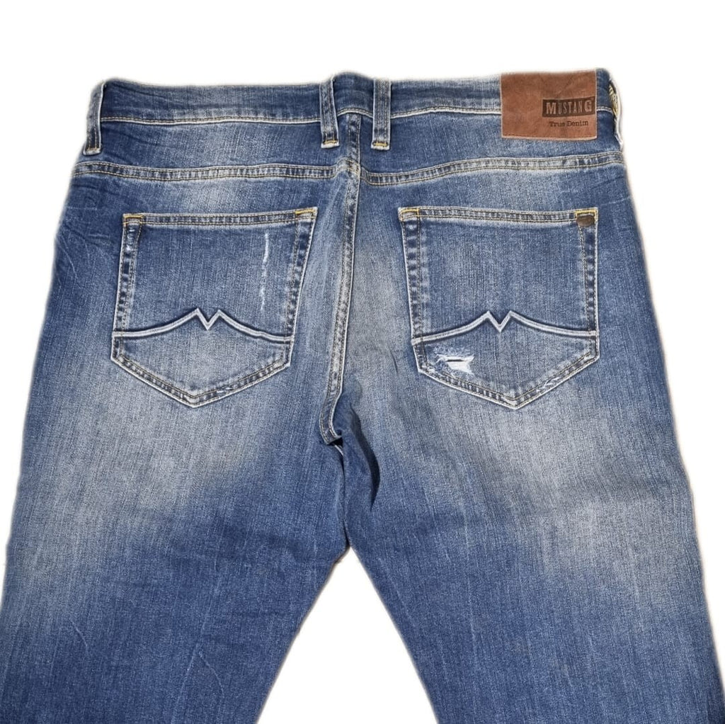 MUSTANG Herren Jeans CHICAGO W34 L36 – Comfort Fit, High Rise, Blau BR2E2