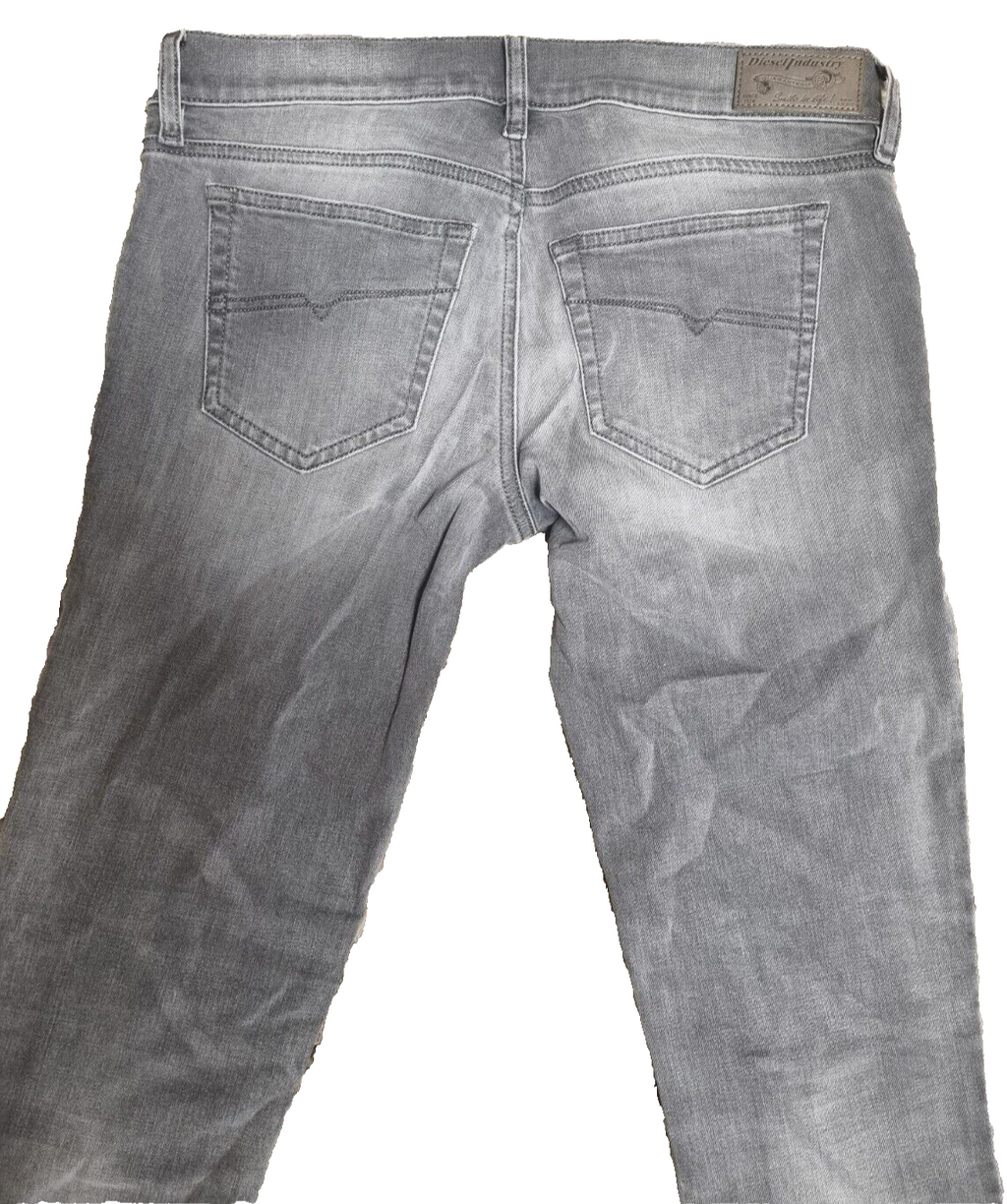 DIESEL Damen Jeans Grupee-Ankle W27 L32 Grau Super Slim Skinny Low Waist T1-6