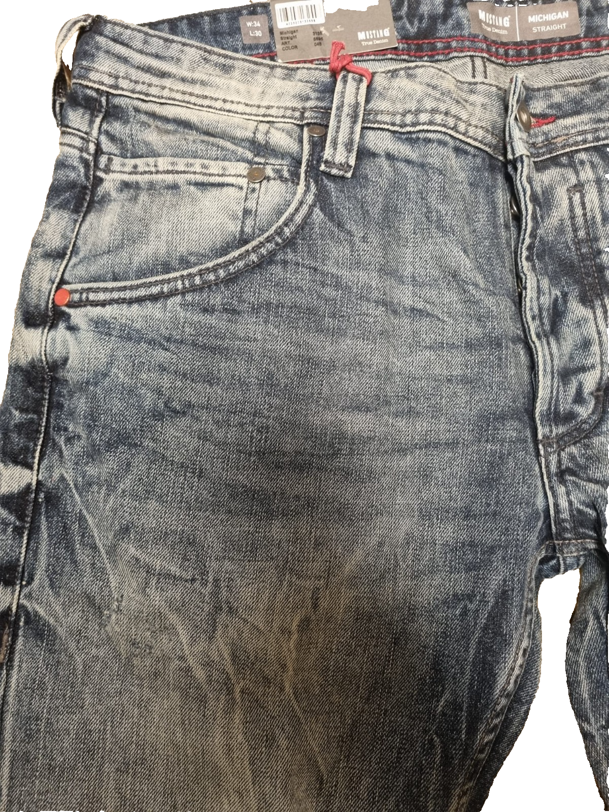 MUSTANG Herren Jeans Michigan W34 L30 Straight Fit Regular Medium NEU M1