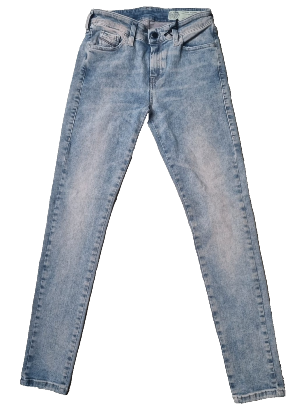 DIESEL Damen Jeans SLANDY W26 L30 Super Slim Skinny Hellblau Stretch 00SXJM 084V