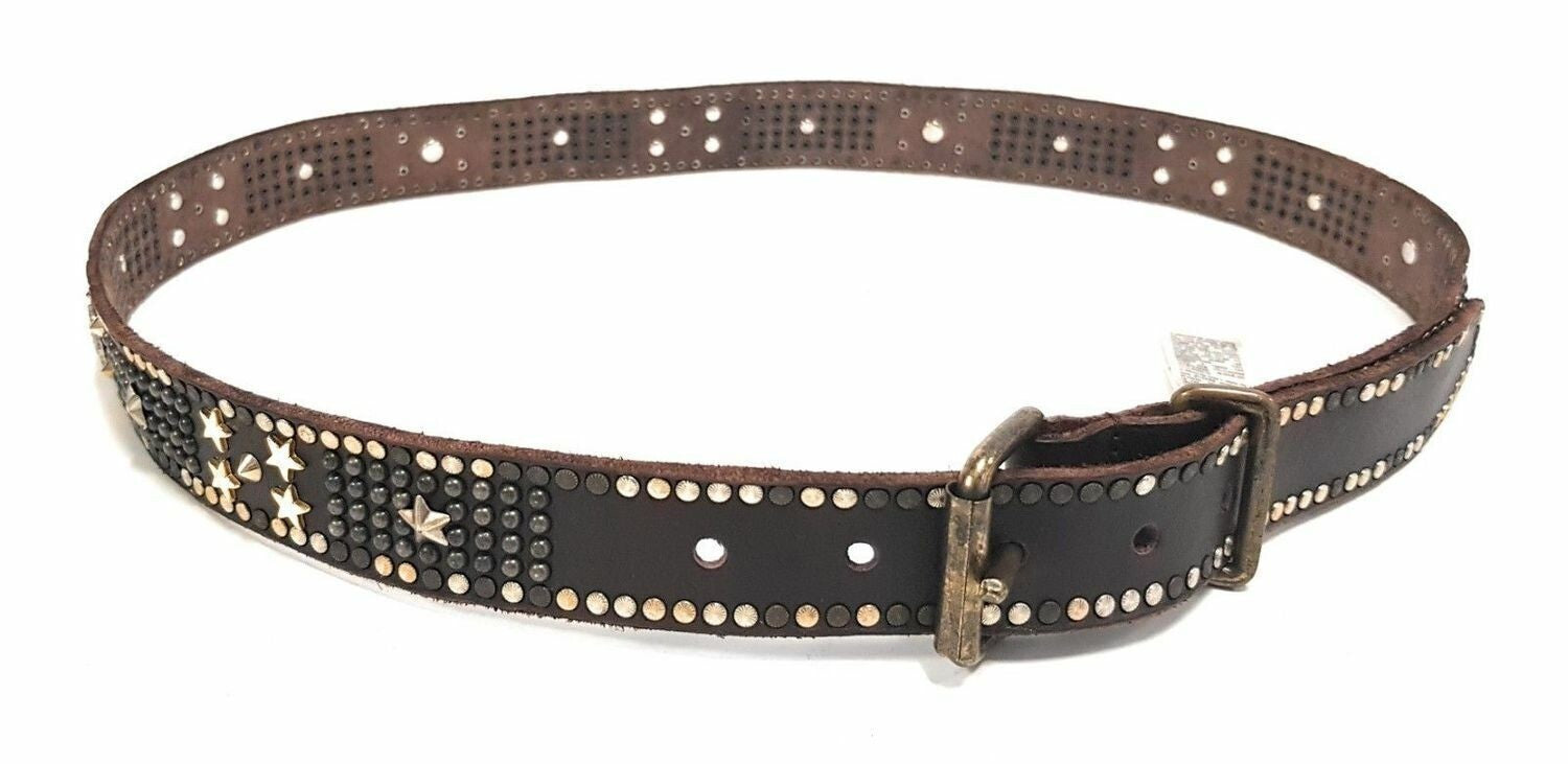 DIESEL BEGELY Damen Ledergürtel 95 cm Braun 31 mm Echtleder 00SLBE0PAJE