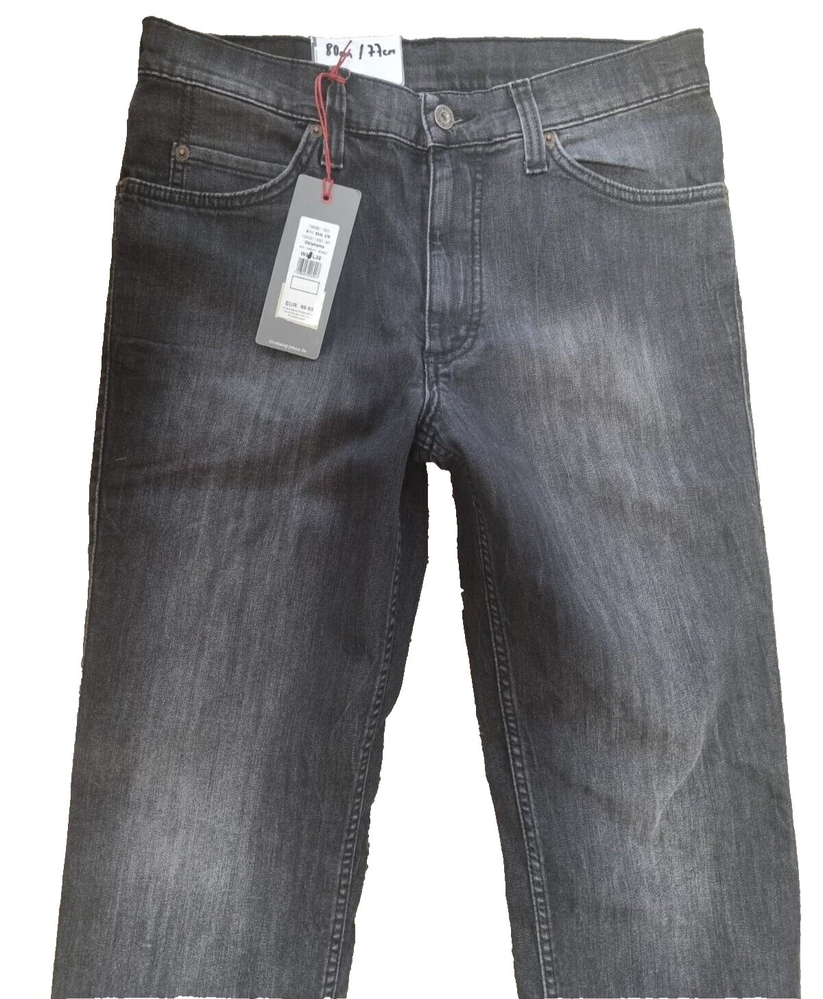 MUSTANG Oklahoma Slim Herren Jeans W31 L30 Schwarz Straight Fit BR3E3