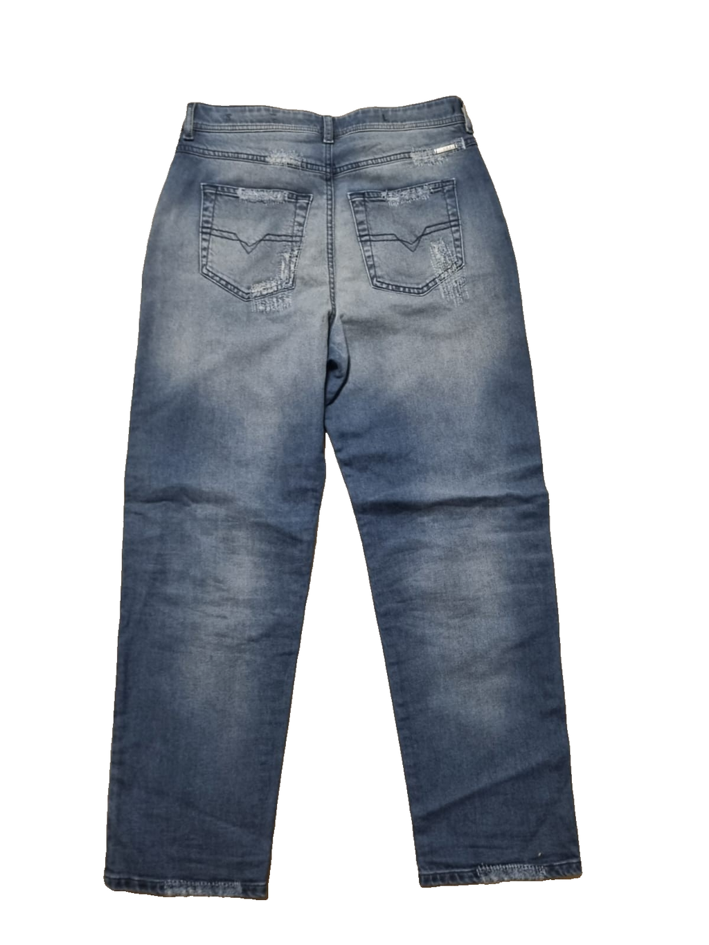 DIESEL Damen Jeans Carrot & Chino W24 Blau | Stretch & Luxusstoff K4