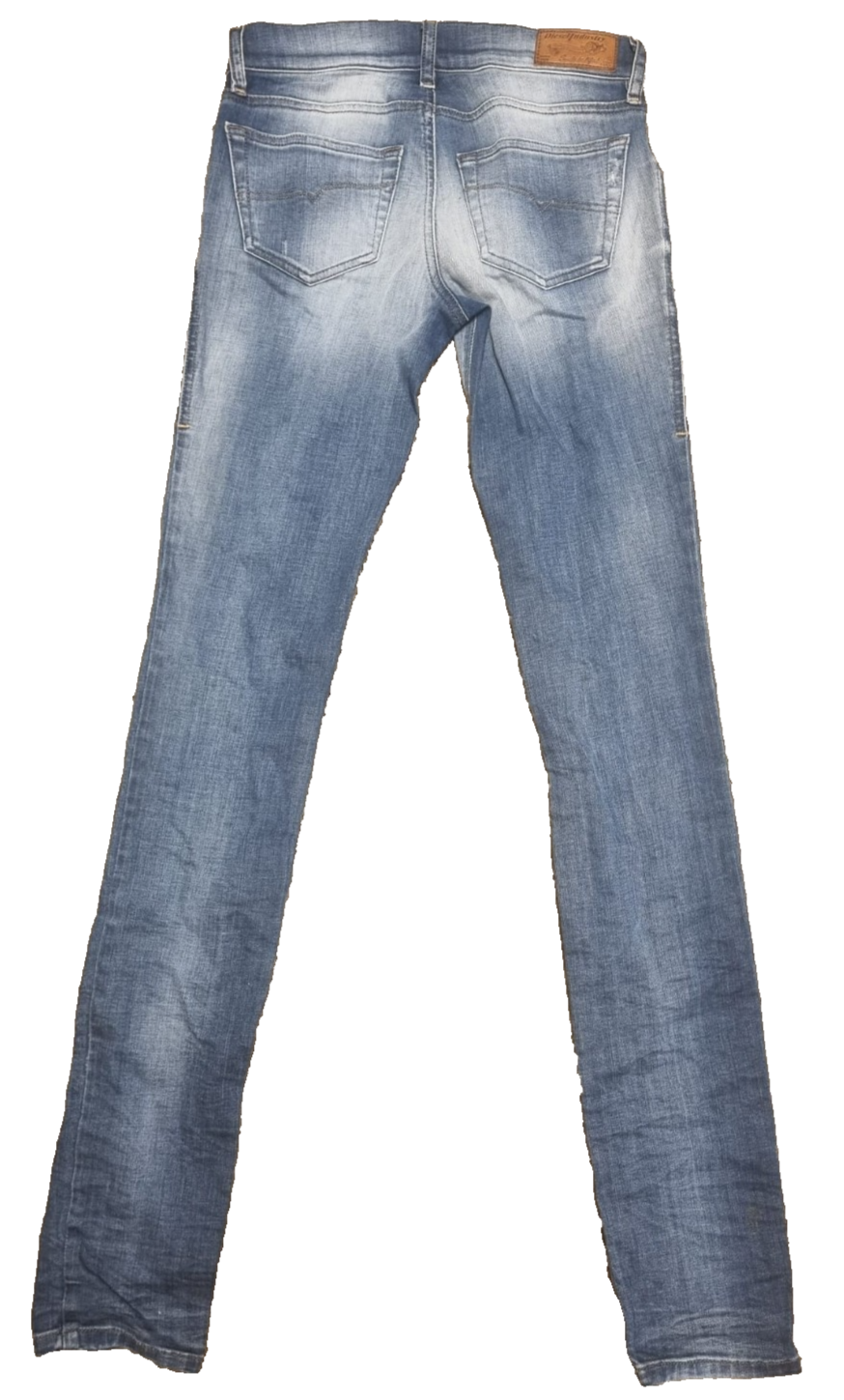 DIESEL Damen Jeans Grupee W24 L32 Blau Super Slim Skinny 00SFCU 0667G M5