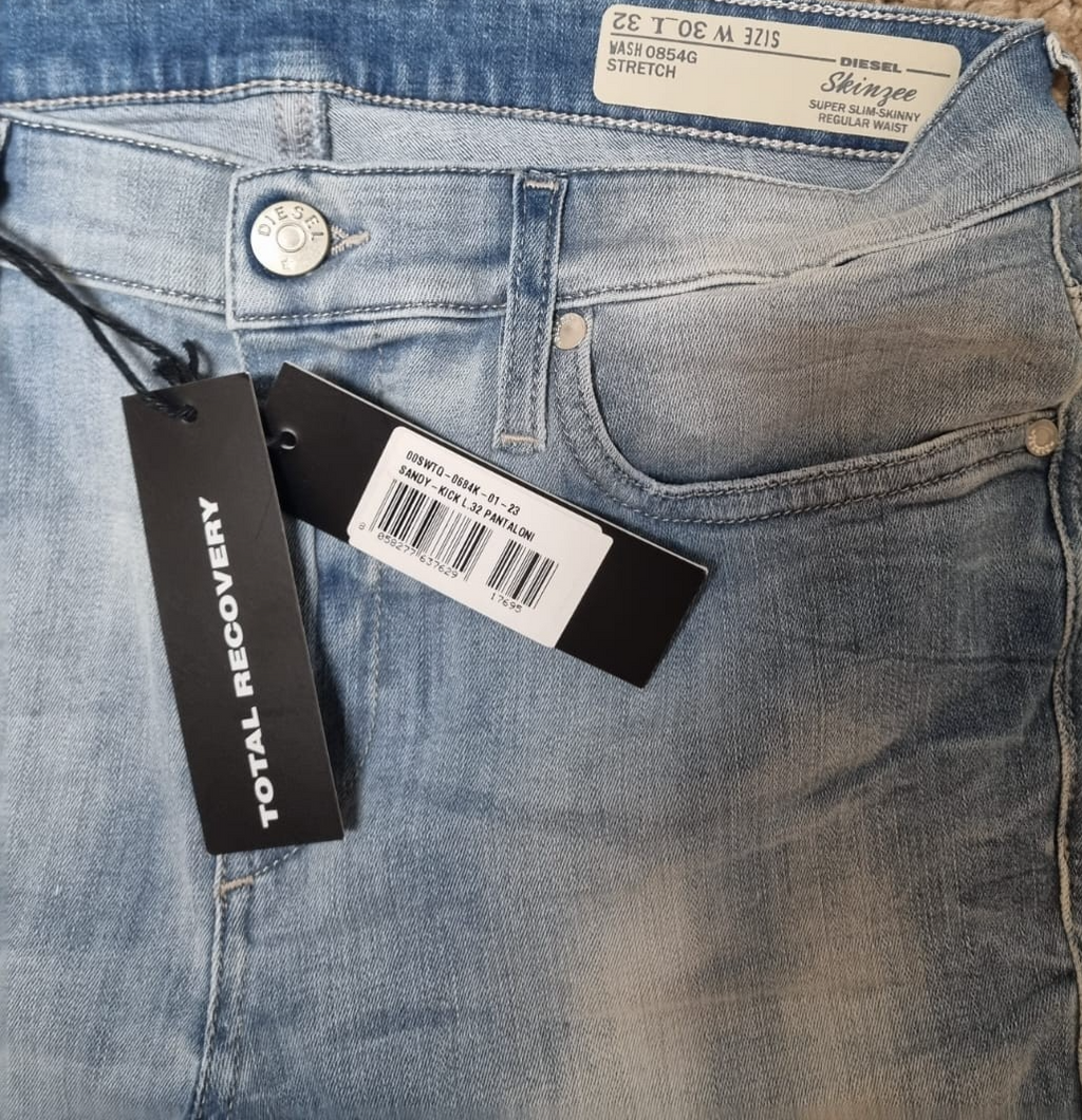 DIESEL Damen Jeans Skinzee W30 L32 Blau | Super Skinny | Regular Waist K4