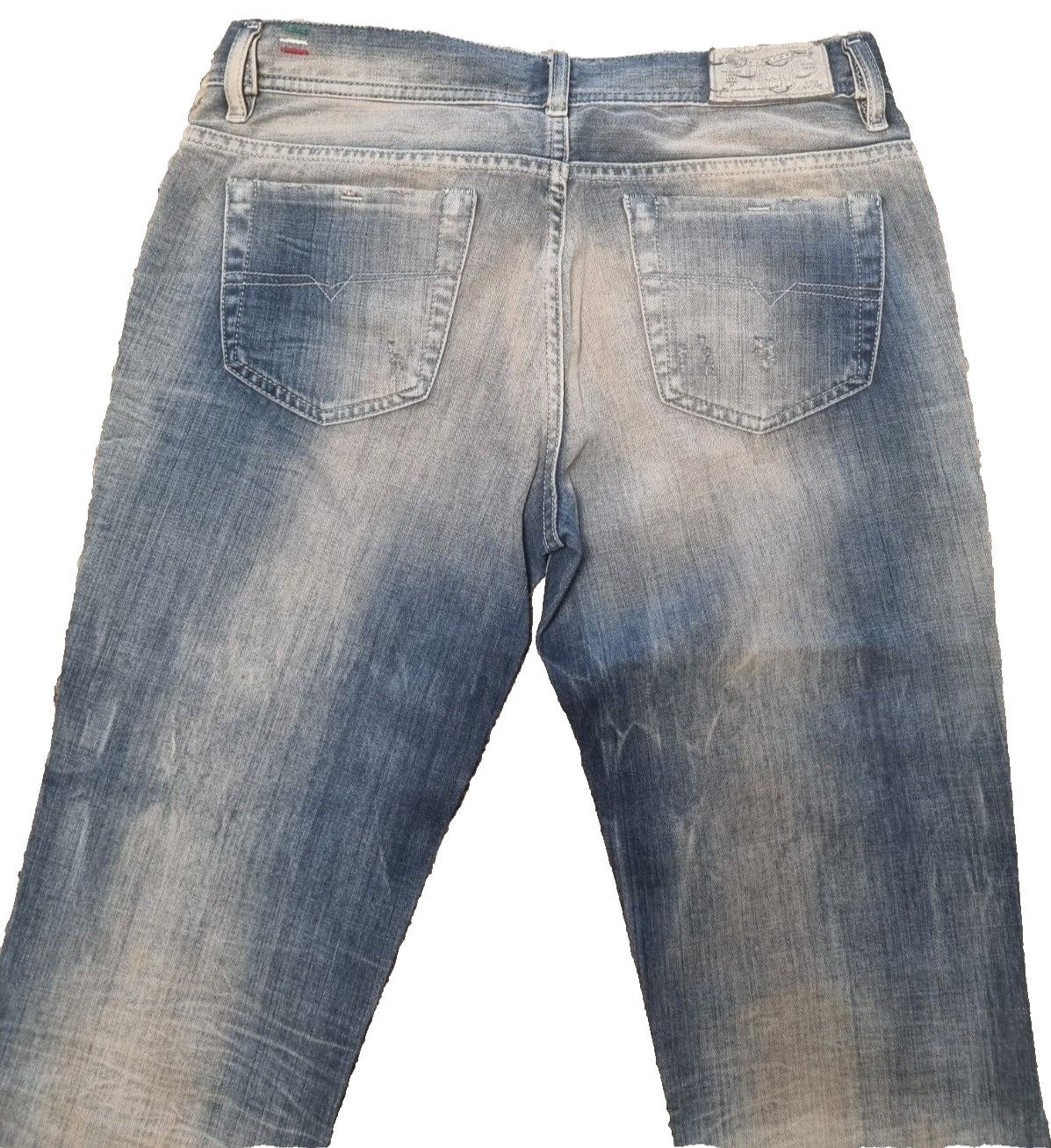 DIESEL Damen Jeans Faithlegg W28 L32 Blau Regular Fit 0813J Denim Hose T1-6