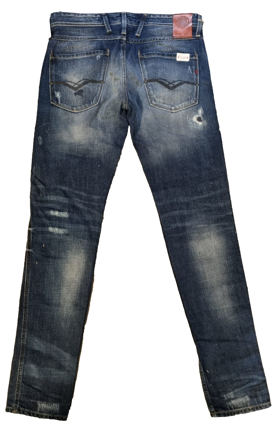 Replay Herren Jeans M914F Blau W32 L34 – 100% Baumwolle – Slim Fit K9