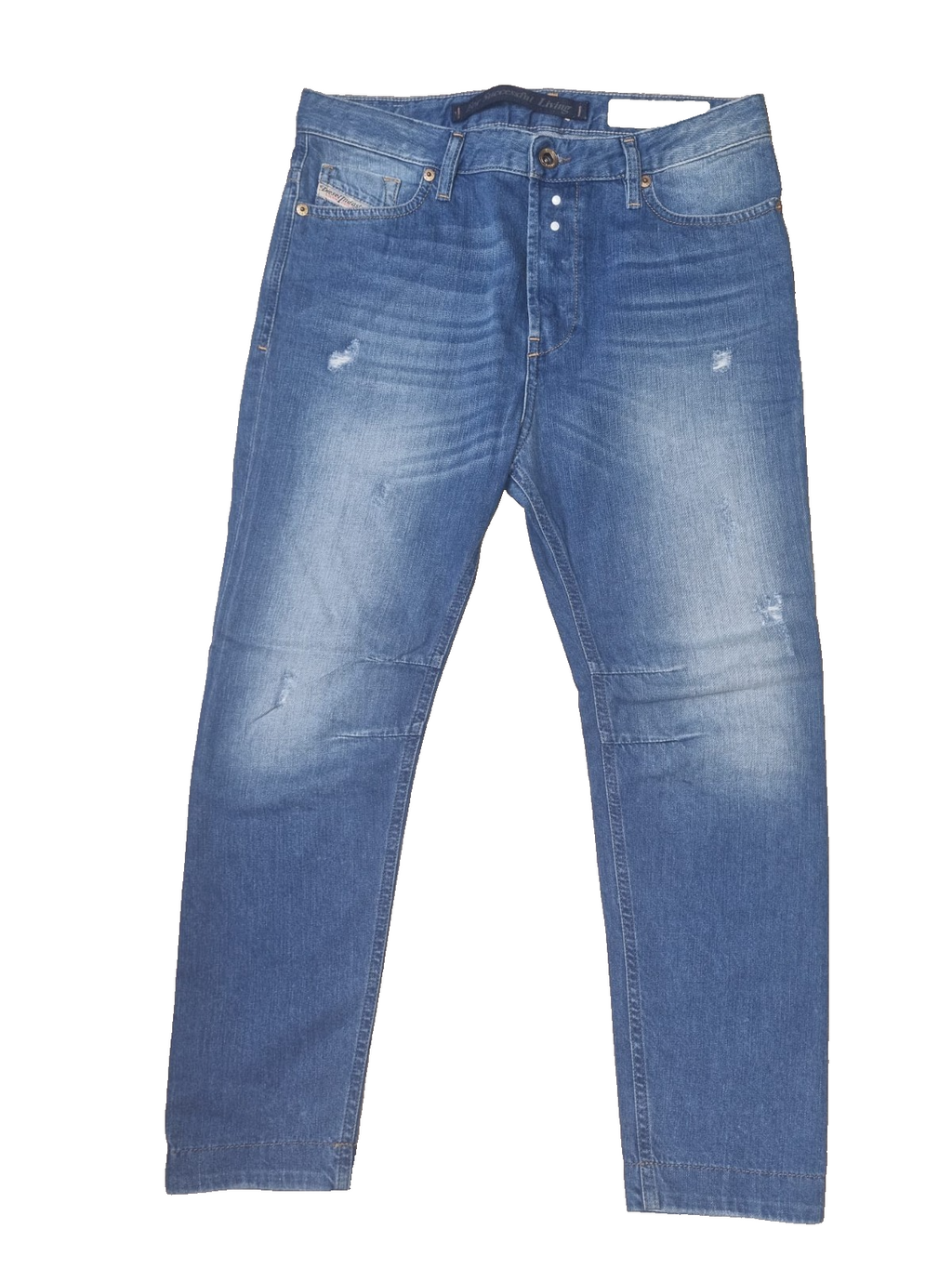 DIESEL Damen Jeans EAZEE 00S8NB 0830W Relaxed Boyfriend Low Waist W26 L30 Blau