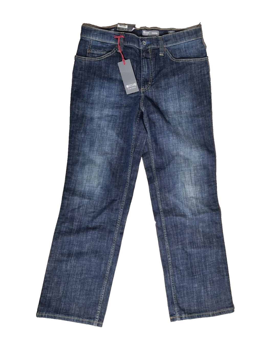 MUSTANG Herren Jeans Tramper W33 L30 Dunkelblau | Slim Medium Straight BR1C3