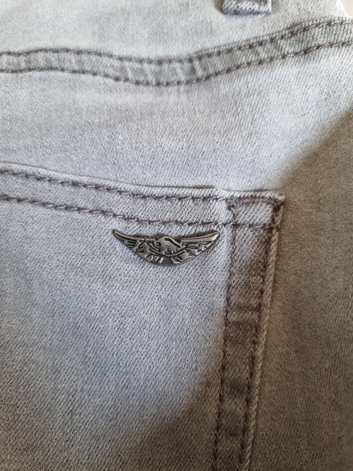 ARIZONA Damen Jeans Biker Frauen Hose Skinny Jeanshose Rot Gr. 38 Grau  PLR3B2