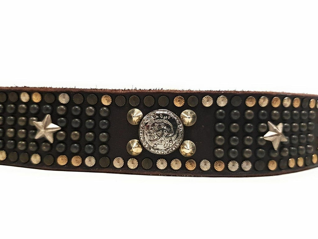 DIESEL BEGELY Damen Ledergürtel 95 cm Braun 31 mm Echtleder 00SLBE0PAJE