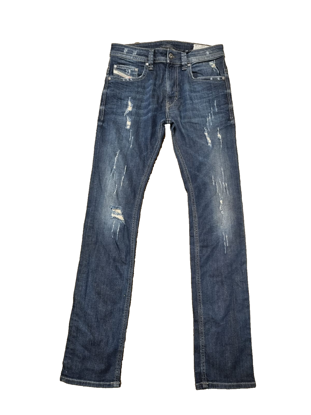 DIESEL Herren Jeans THAVAR W27 L30 Blau Slim Skinny Fit Designer Mode M1