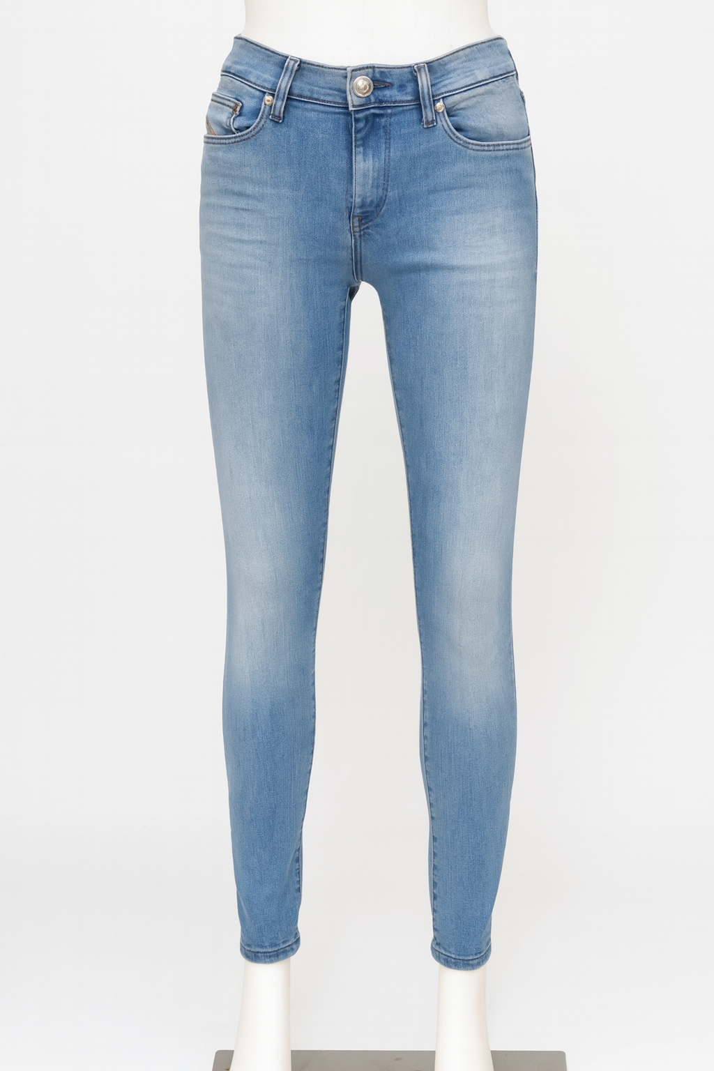 DIESEL Damen Jeans Skinzee W28 L30 Blau Super Slim Skinny Regular Waist K2